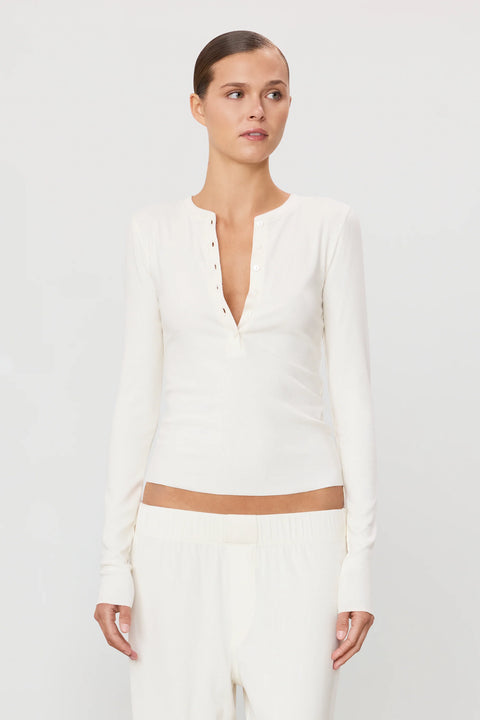 Long Sleeve Henley Top
