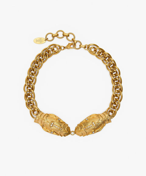 Sonia Petroff Serpente Necklace in Gold