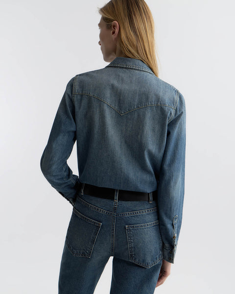 Nili Lotan Travis Shirt in Classic Wash, back