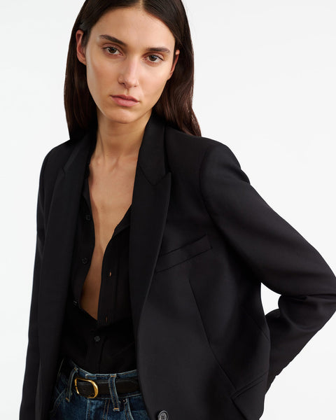 Nili Lotan Diane Blazer in Black, back