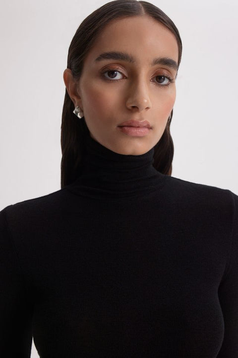 Scanlan Theodore Turtleneck Bodysuit – Black