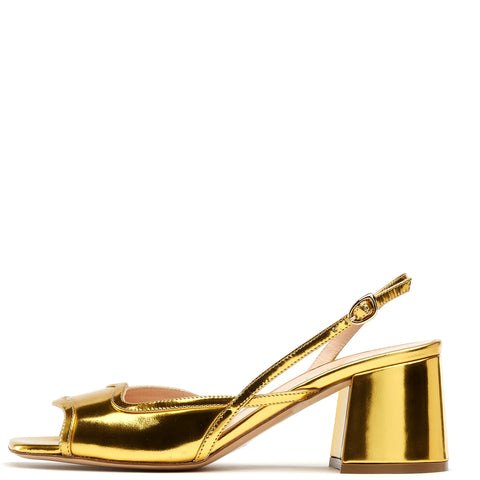 Cavalcade Gold Mirror Slingback