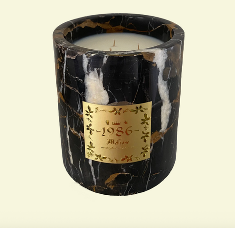 Black Marble Candle