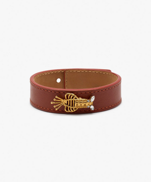 Sonia Petroff Lobster Leather Bracelet – Brown