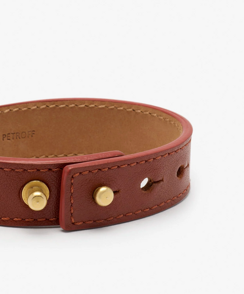 Sonia Petroff Lobster Leather Bracelet – Brown