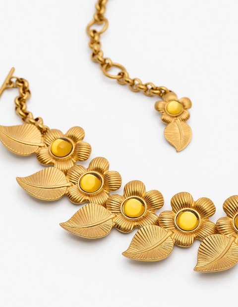 Sonia Petroff Retro Flower Necklace – Amethyst