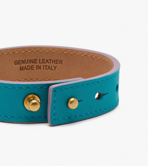 Sonia Petroff Lobster Leather Bracelet – Turquoise