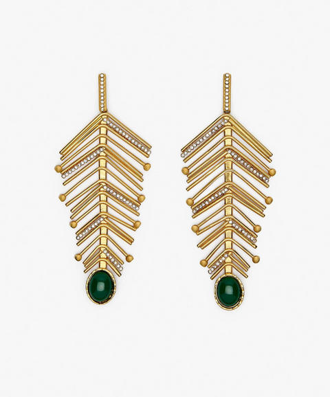 Sonia Petroff Shela Earrings – Green