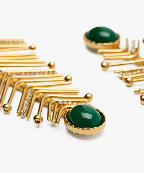 Sonia Petroff Shela Earrings – Green
