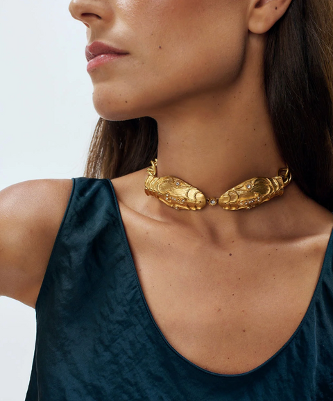 Sonia Petroff Serpente Necklace – Gold