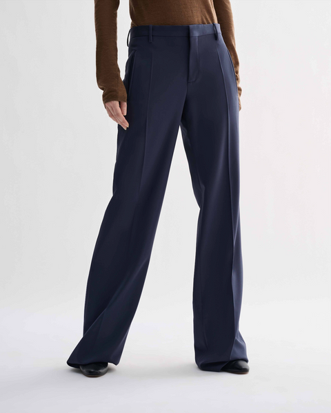 Veronica de Piante Dylan Wool Trouser – Petrol Blue