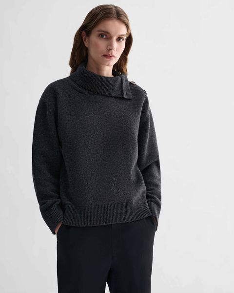Veronica de Piante Cielo Wool-Cashmere Sweater – Charcoal