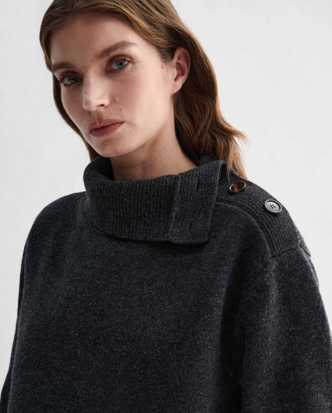 Veronica de Piante Cielo Wool-Cashmere Sweater – Charcoal