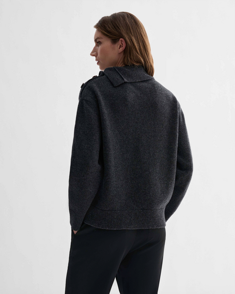 Veronica de Piante Cielo Wool-Cashmere Sweater – Charcoal