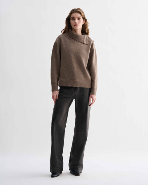 Veronica de Piante Cielo Wool-Cashmere Sweater – Camel
