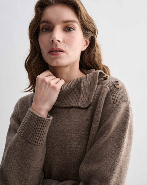 Veronica de Piante Cielo Wool-Cashmere Sweater – Camel