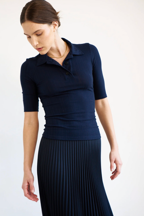 Jamie Haller The Slim Polo Tee – Navy