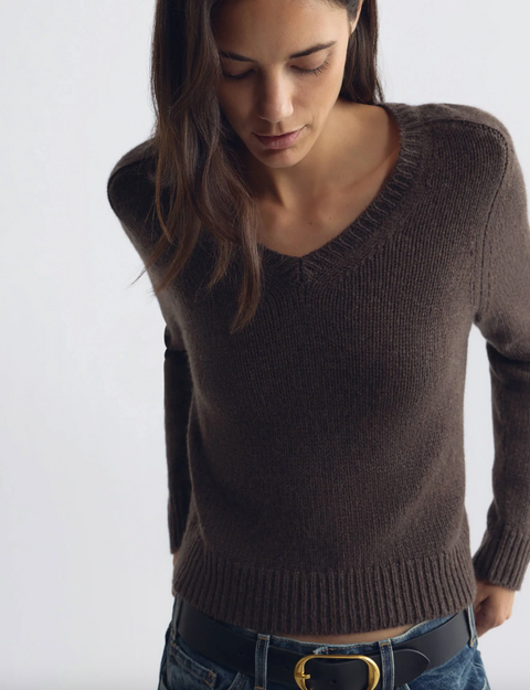 Nili Lotan Vicki Sweater – Walnut Heather