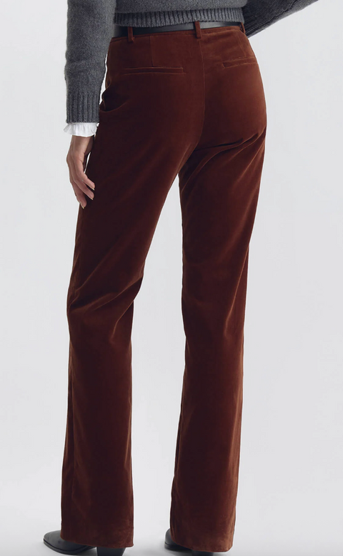 Nili Lotan Corette Velvet Pant – Burnt Sienna