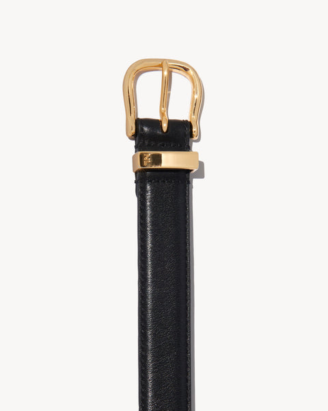 Nili Lotan Louise Belt, shiny brass buckle detail