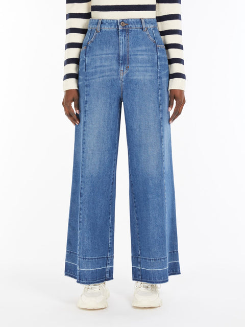 Agenda Cotton Denim Wide Jeans