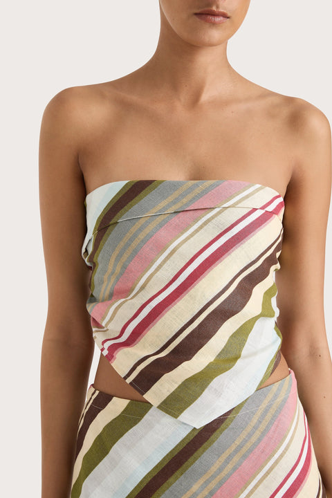 Antibes Strapless Top Meleu Stripe Multi