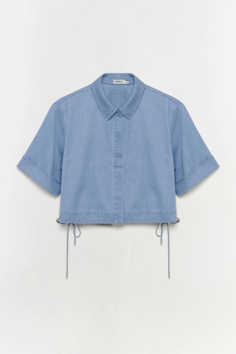 Bishop Cotton Top - Stratus Denim