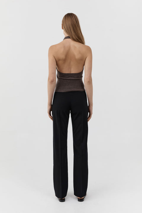 St. Agni Cashmere Halter Top in Elmwood
