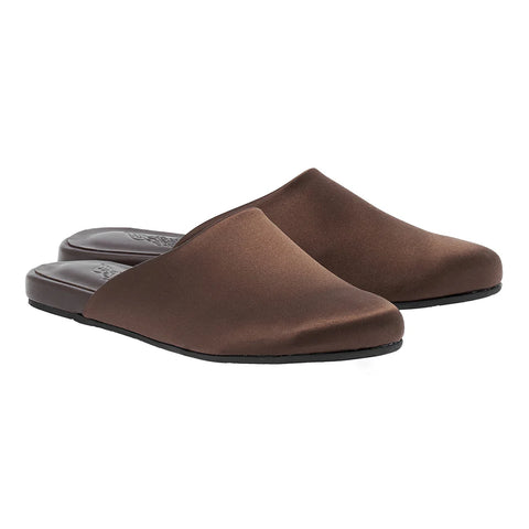 The Slipper - Brown Satin