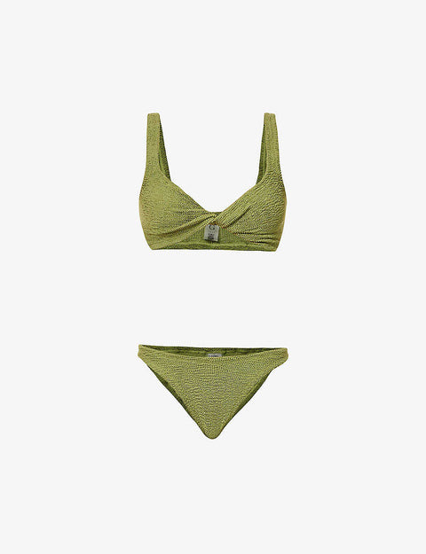 Juno Bikini - Metallic Moss