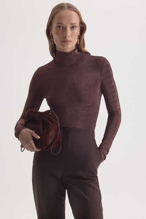 Scanlan Theodore Turtleneck Bodysuit – Bronze