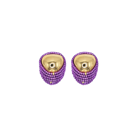 Mini Sole Earrings - Plum