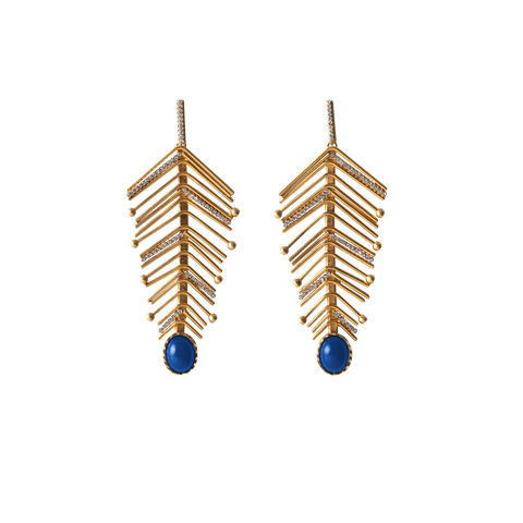 Sonia Petroff Shela Earrings in Blue