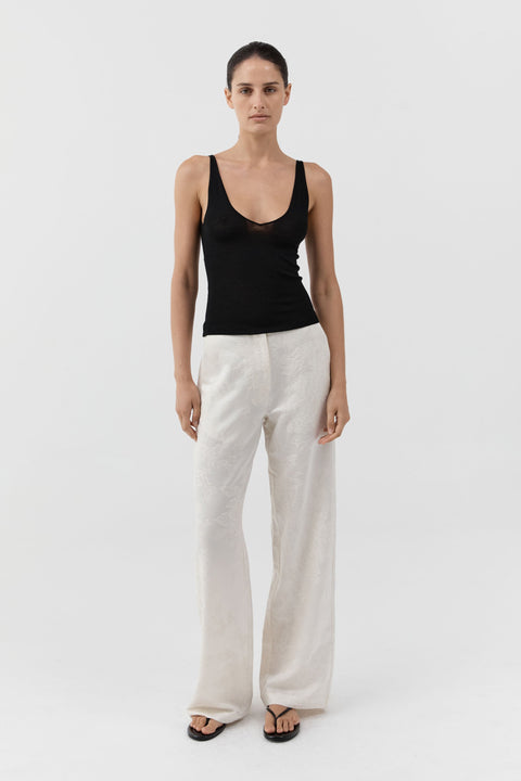 St. Agni Superfine Merino Wool Top in Black