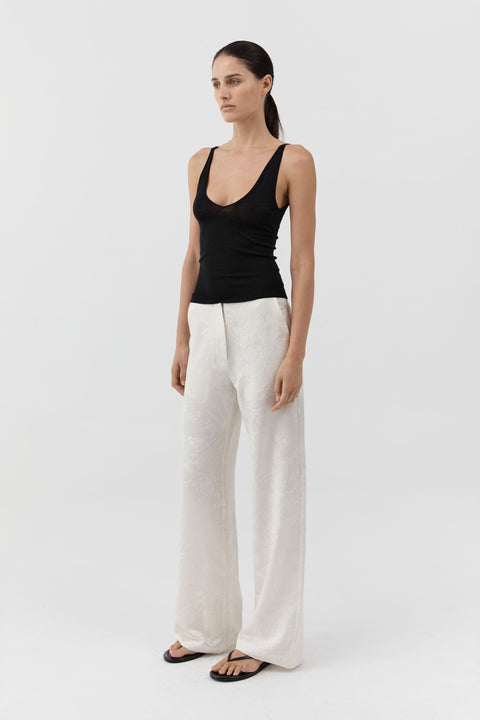 St. Agni Superfine Merino Wool Top in Black